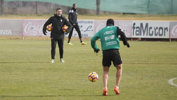 Luis Carrión durante un entrenamiento