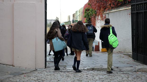 Entrada de un centro escolar