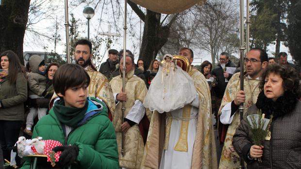 Un momento de la romería de la Candelaria de Cabra