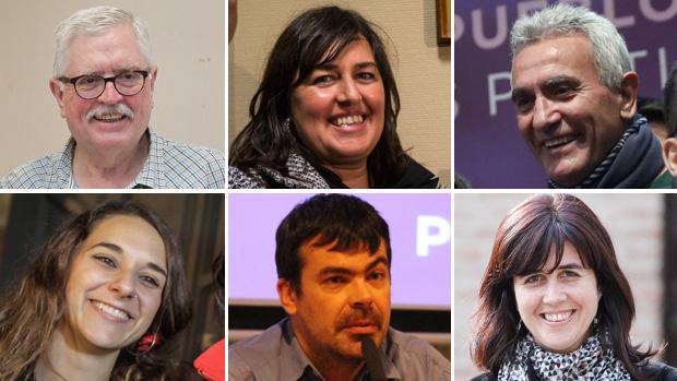 Manuel Monereo, Auxiliadora Honorato, Diego Cañamero, Noelia Vera, Pedro Honrrubia y Marta Domínguez