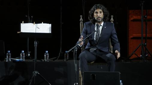 El cantaor onubense Arcángel durante una actuación en el Real Alcázar de Sevilla