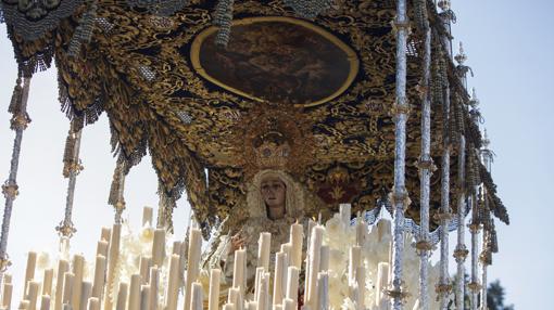 La Virgen de la Merced, en su paso de palio