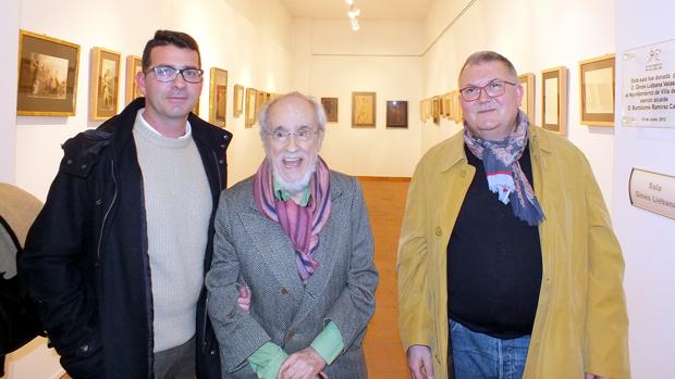 Ginés Liébana (centro) durante la jornada dedicada a su persona y obra