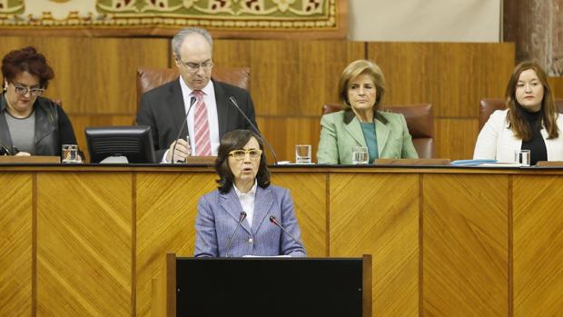 Rosa Aguilar, en el Parlamento