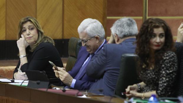 Susana Díaz, este jueves en el Parlamento andaluz