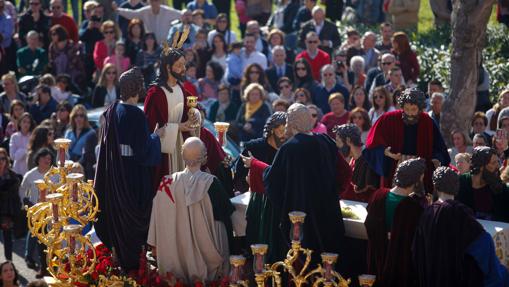 Paso de misterio de la hermandad de la Sagrada Cena