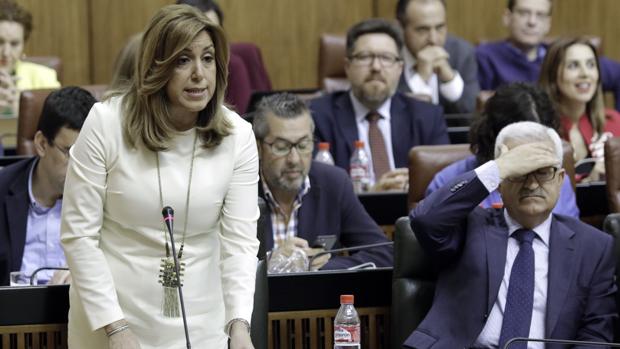 Susana Díaz, este jueves en el Parlamento