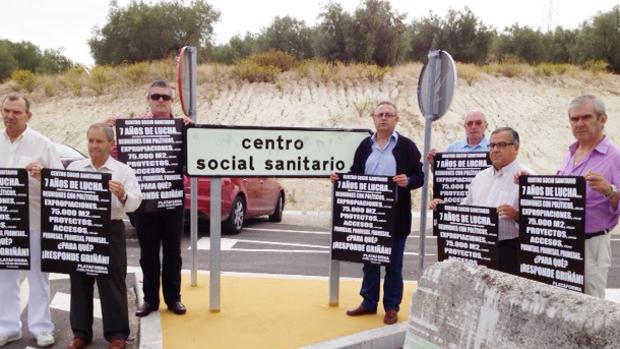 Manifestación de la plataforma vecinal por el hospital, en 2012