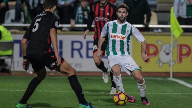 Rodri, en el Reus-Córdoba CF de la primera vuelta