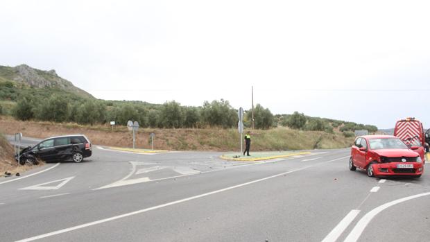 Imagen de los dos coches siniestrados