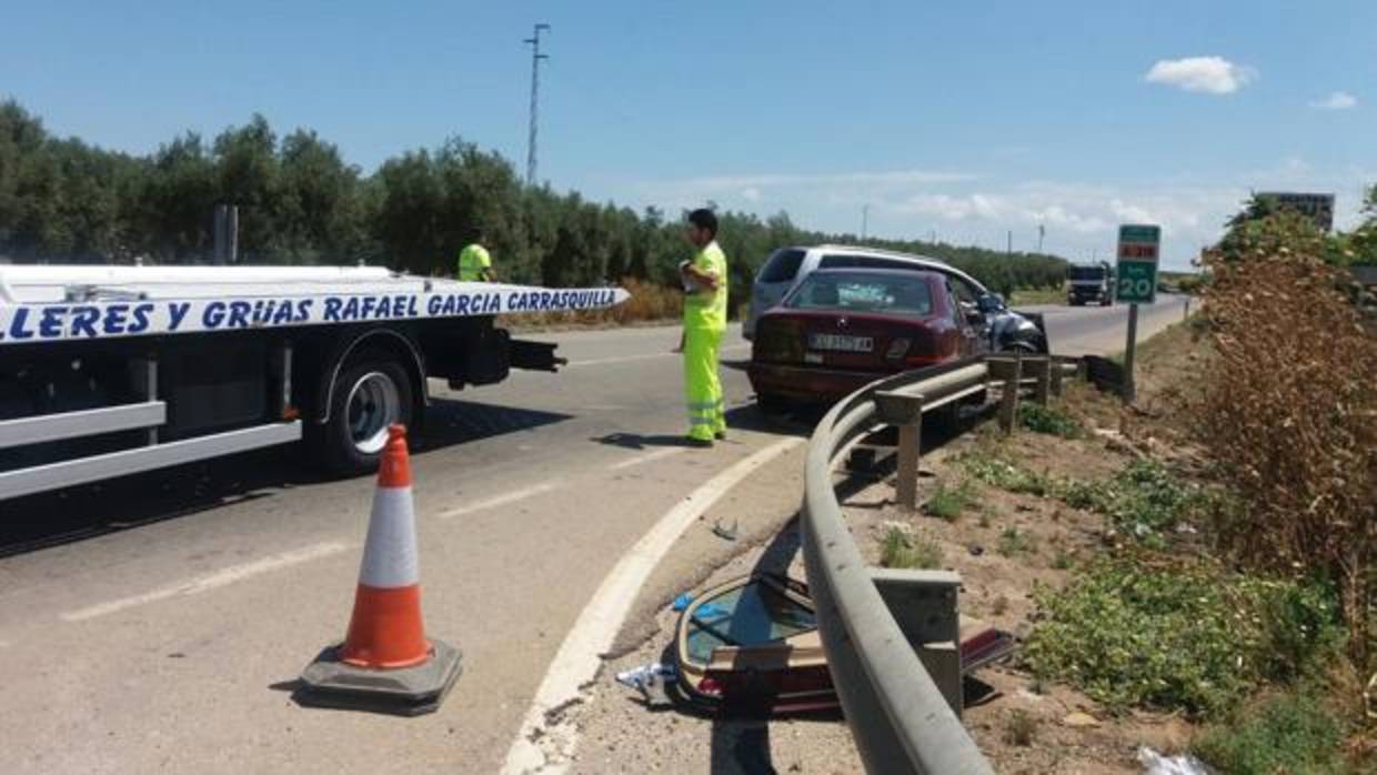 Imagen de los dos vehículos implicados en el accidente