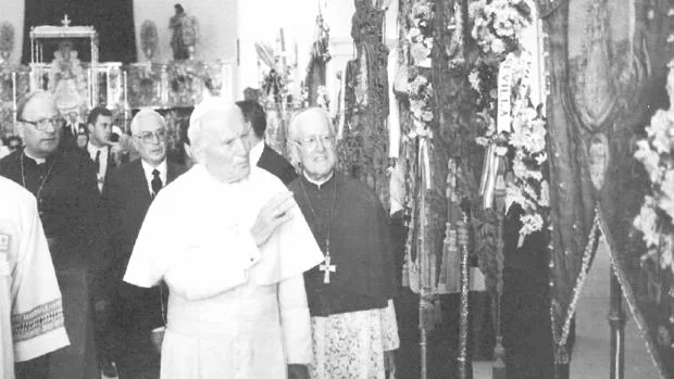 Juan Pablo II durante su visita al Rocío en 1993