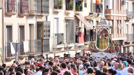 Un momento de la romería de la Virgen de Araceli