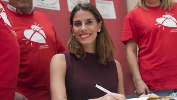 Lourdes Mohedano, este martes, en la campaña de Donación de Órganos del Hospital Reina Sofía