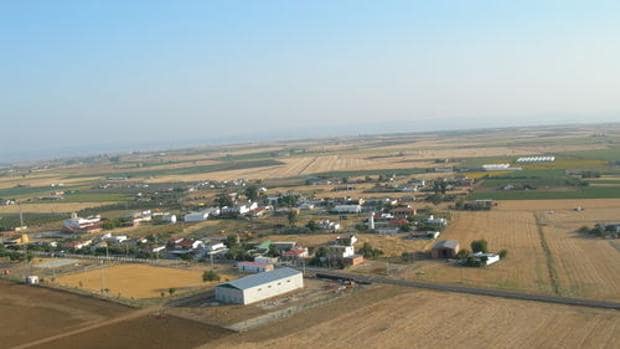 Vista aérea del paraje de El Villar