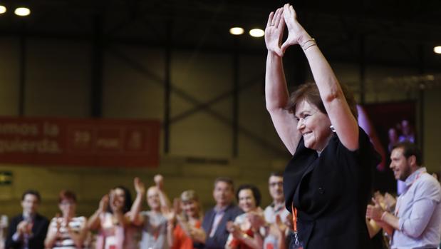 Carmen Calvo durante la celebración del 39 Congreso Federal socialista