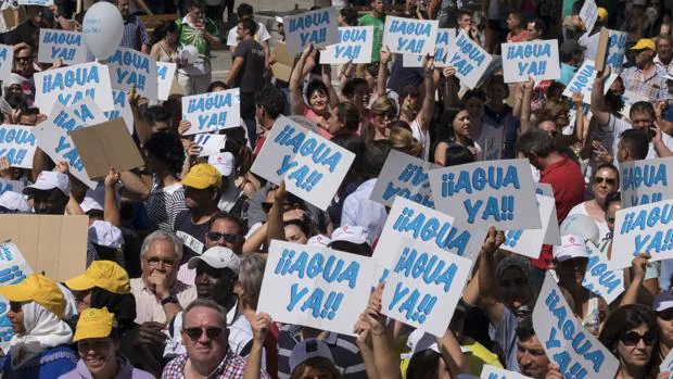Imagen de la manifestación de este martes en Huelva
