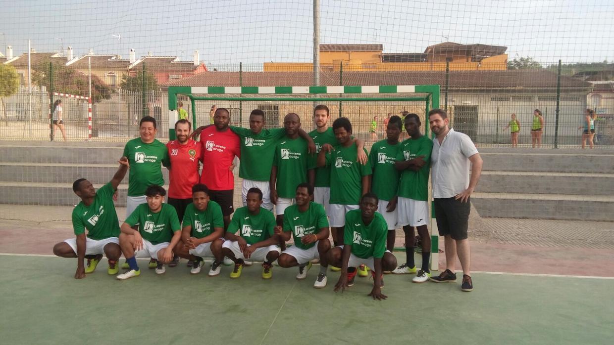 Equipo de fútbol sala compuesto por refugiados en Lucena