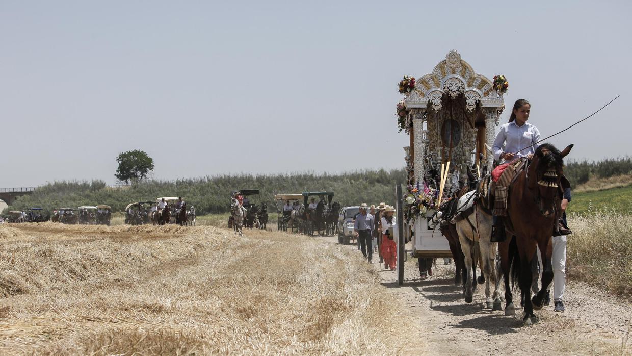 El Rocío de Córdoba, durante el pasado camino