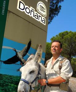 Bejarano con uno de los burros