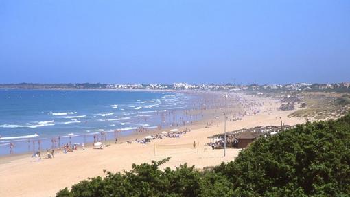 Vista general de la playa de la Barrosa (chiclana)