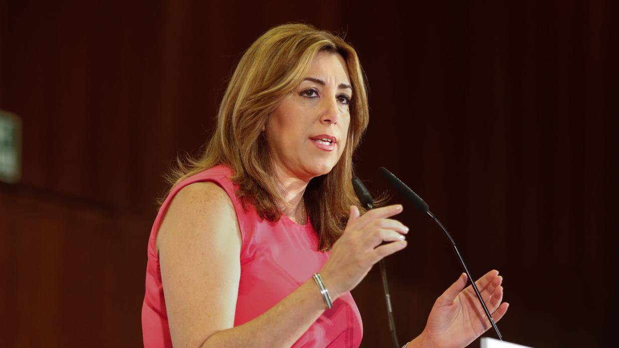 La presidenta Susana Díaz, durante el desayuno informativo organizado por la Cadena Ser