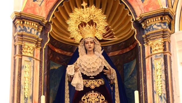 La nueva Dolorosa de la Sentencia ocupa una hornacina de la ermita de la Alegría y estará al culto tras el verano