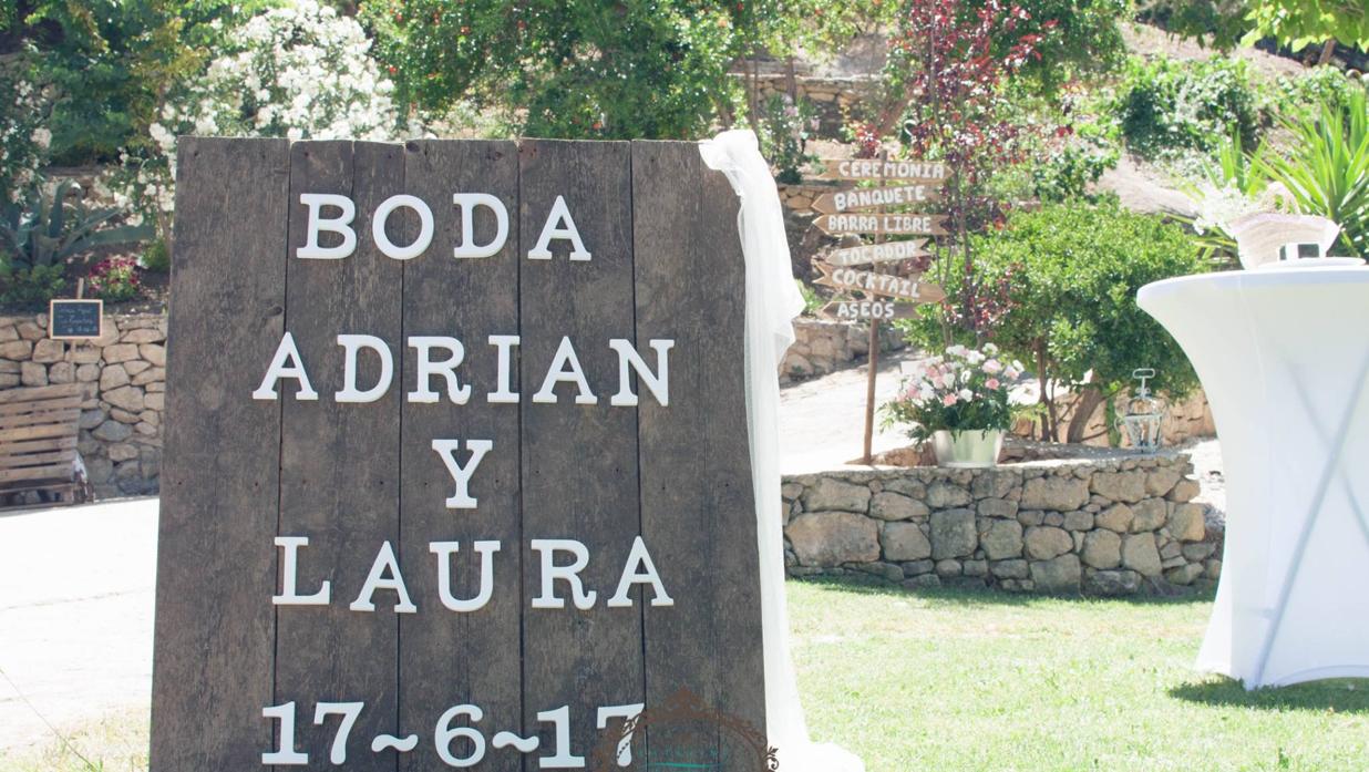 Un detalle de la finca donde se celebró la boda de la hija del concejal el sábado 17 de junio