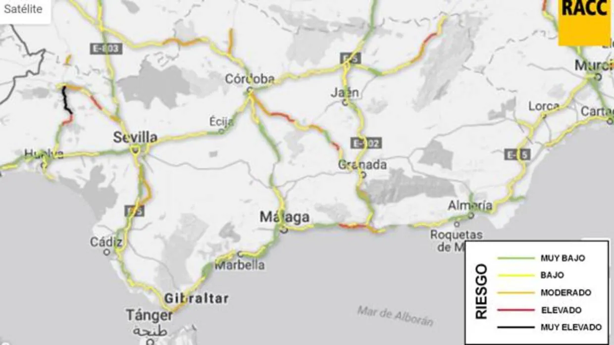 Previsión del tráfico para los próximos días en las carretereas andaluzas