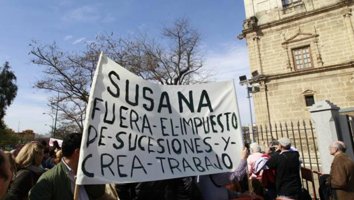 Una de las últimas protestas contra el impuesto de sucesiones