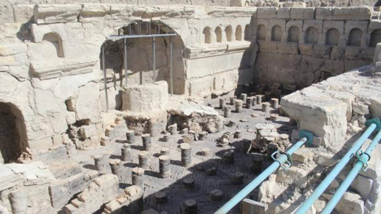 Termas romanas del yacimiento de Torreparedones, en Baena