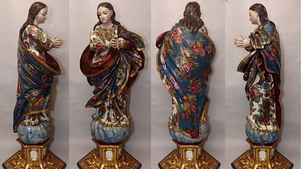 La Inmaculada del Sepulcro de Córdoba recobra la sutileza de su piel y vestiduras