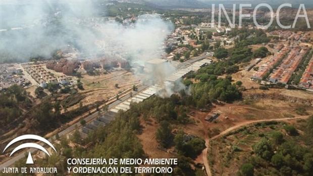 El Infoca extingue el incendio forestal de Minas de Riotinto