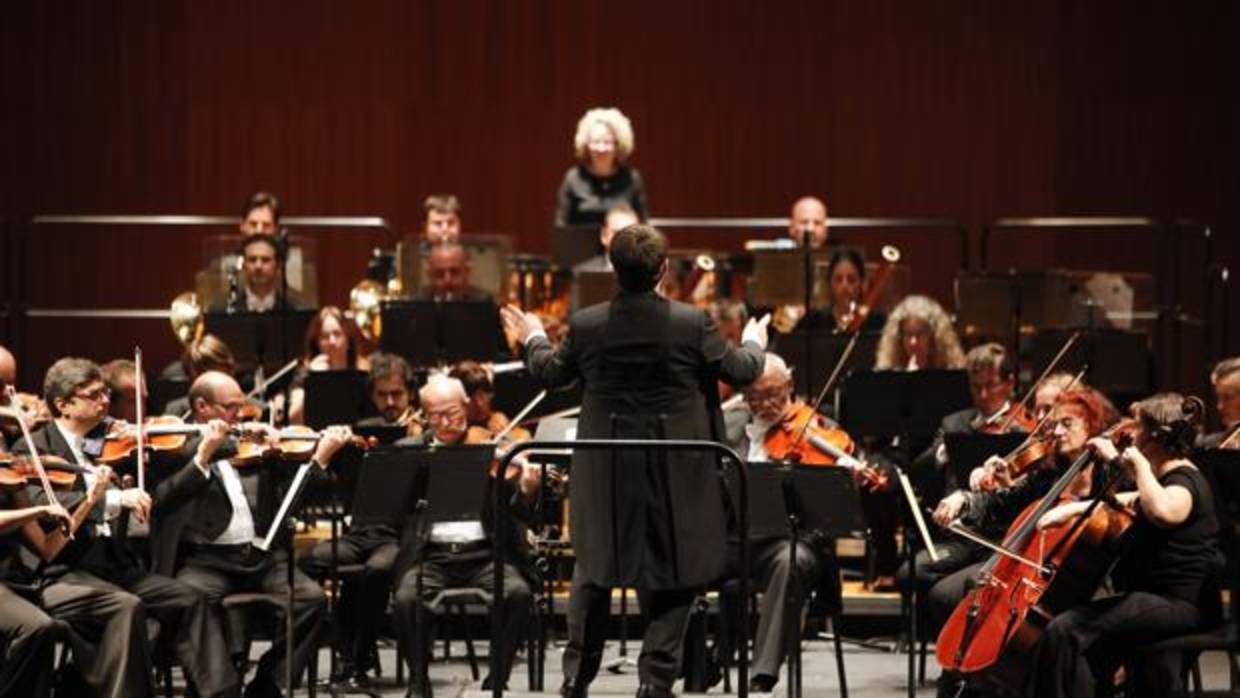 La Orquesta de Córdoba durante un concierto en el Gran Teatro