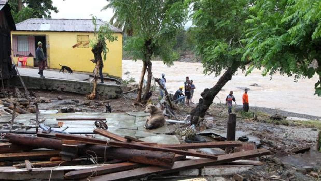Imagen de los efectos del huracán Matia en la República Dominicana