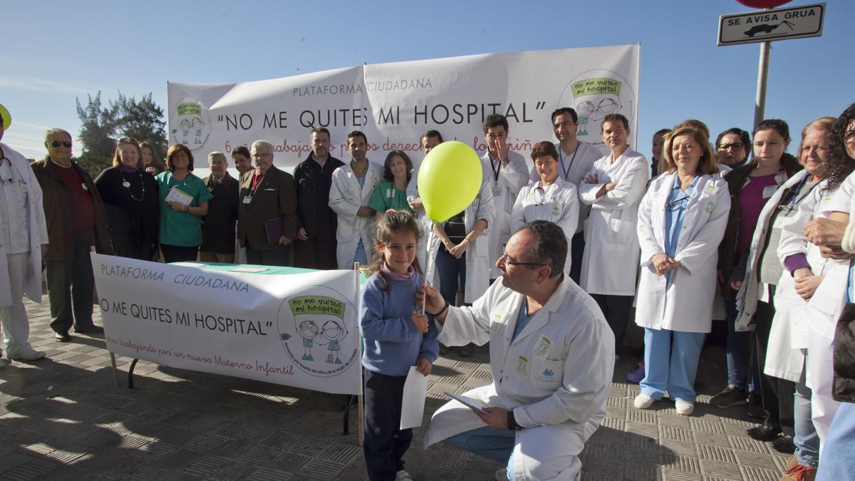 Concentración de la plataforma No me quites mi hospital