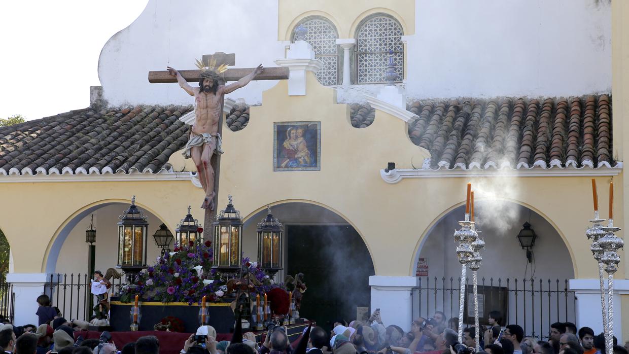 La hermandad de la Conversión, durante su salida procesional