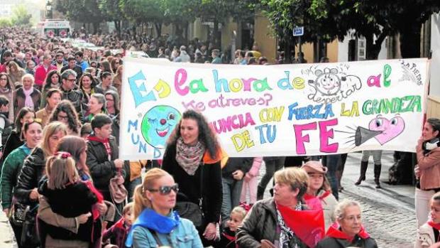 Protesta de las escuelas católicas en Córdoba