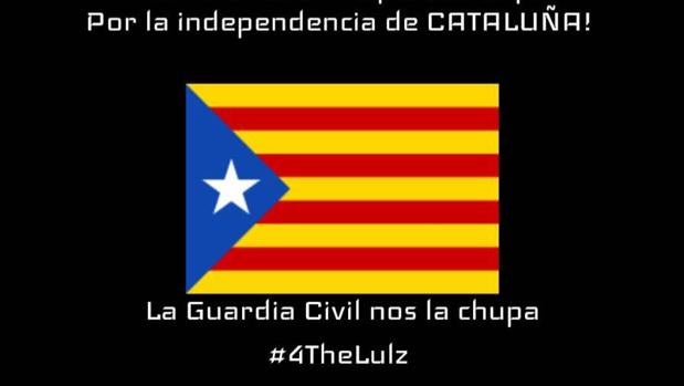 Mensajes obscenos en una web pirateada de una asociación de la Guardia Civil