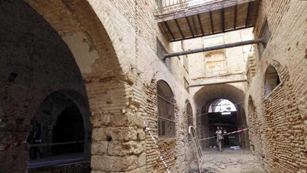 Interior del edificio del Pósito, en La Corredera