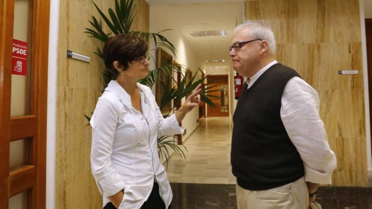 La delegada de Medio Ambiente, Amparo Pernichi, junto a Emilio Aumente