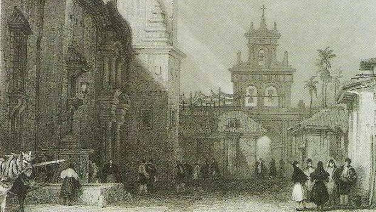 El desaparecido convento de la calle Concepción, en un antiguo grabado