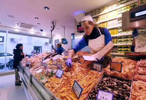 Un puesto de pescado de Córdoba