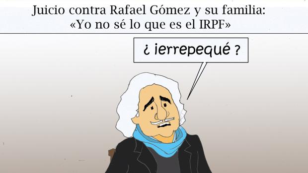 Una de las viñetas de VIC sobre el juicio a Rafael Gómez