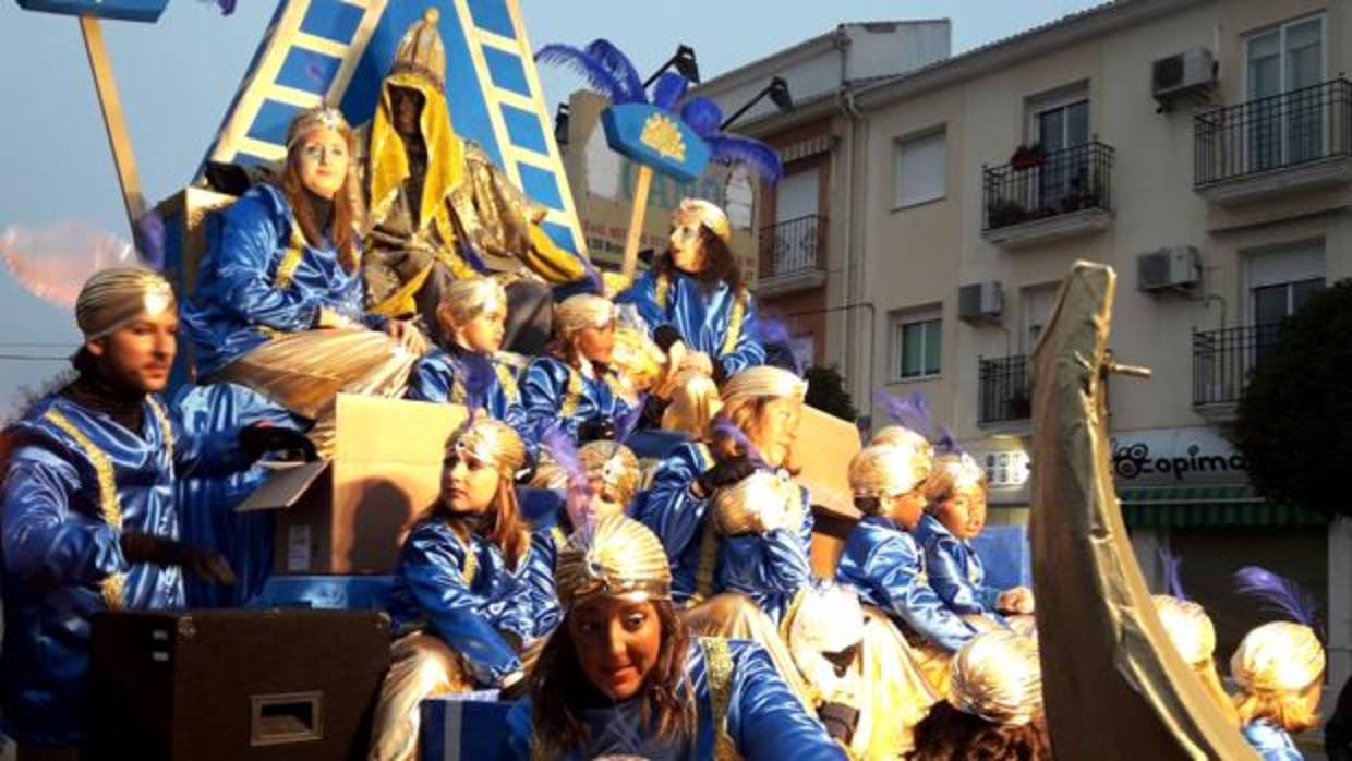 Carruaje de Su Majestad Baltasar en el desfile de Priego