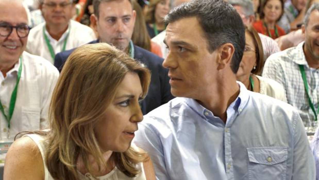 Susana Díaz y Pedro Sánchez en un acto del pasado verano