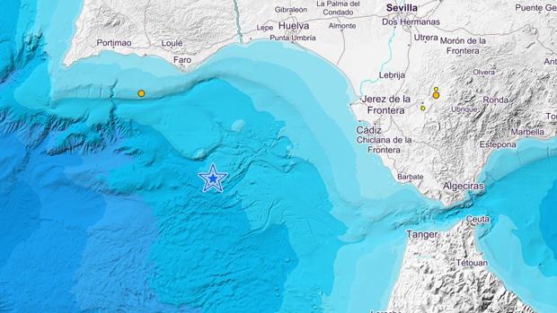 Registrado un terremoto de 3,4 grados en el Golfo de Cádiz