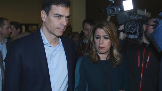 Pedro Sánchez y Susana Díaz, este martes en Sevilla