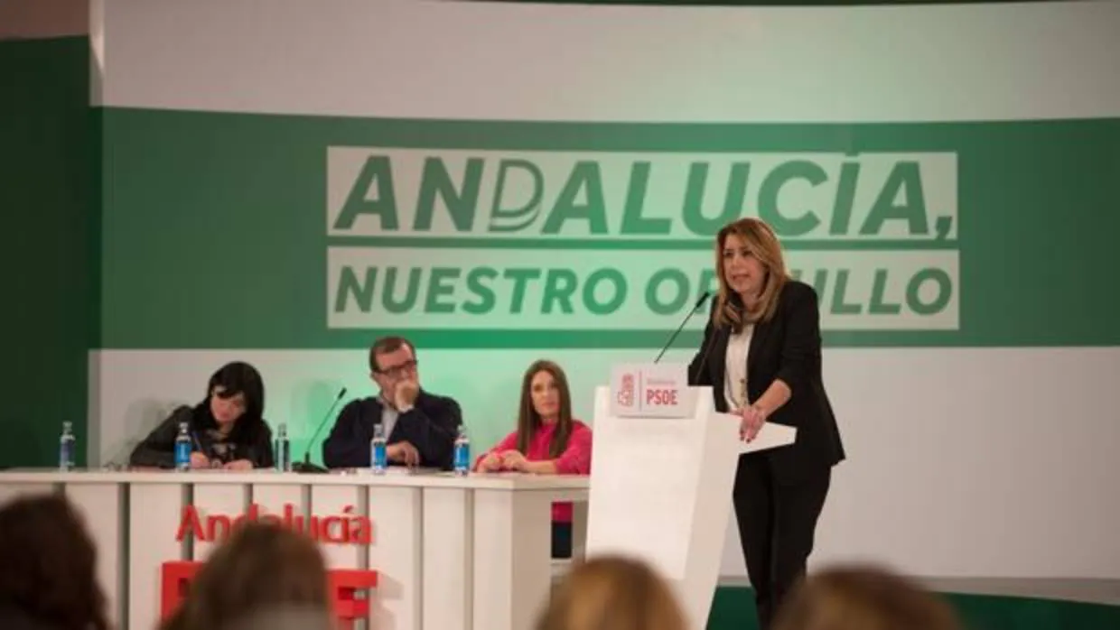 Susana Díaz durante su intervención en el Comité Director del PSOE