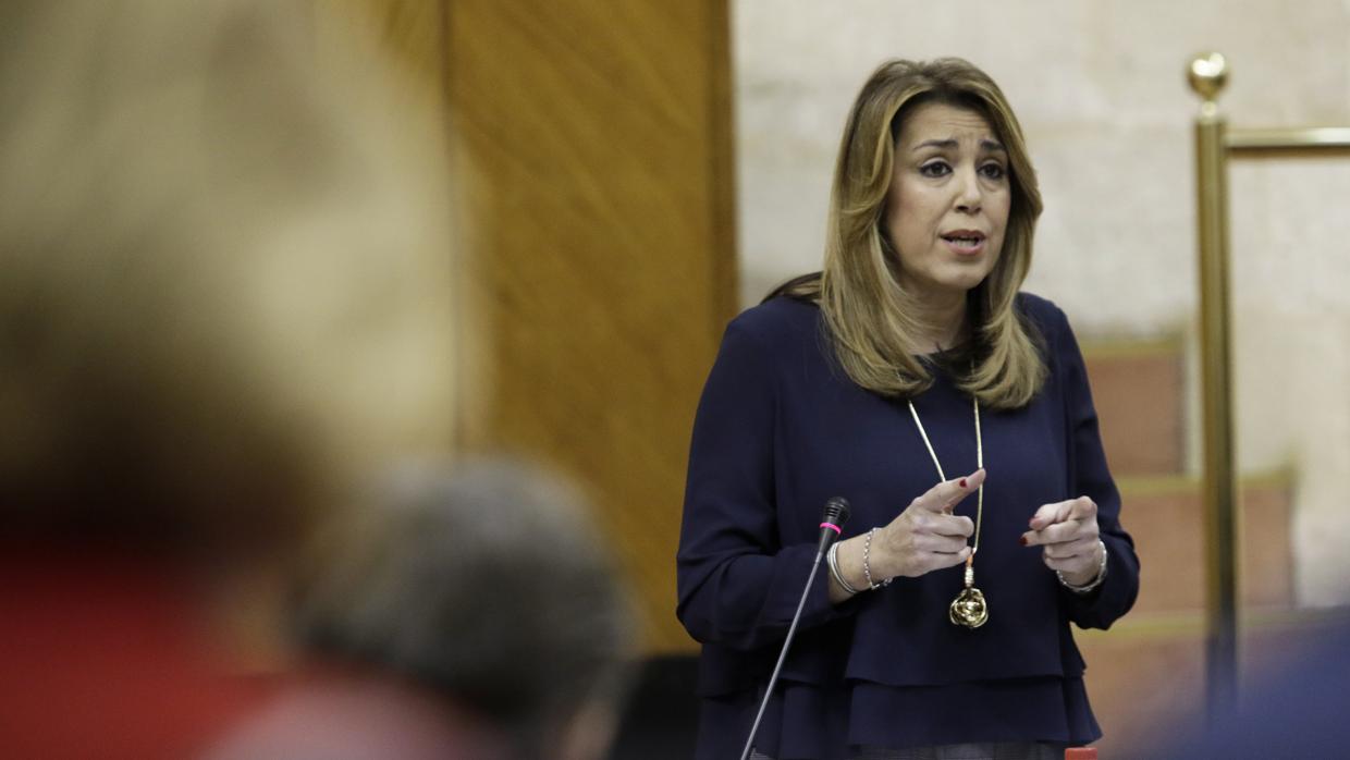 La presidenta andaluza, Susana Díaz, en el Parlamento